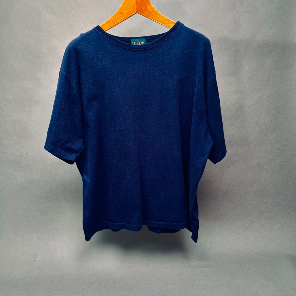 Men's Over Sized Retro J Crew T-Shirt Navy Blue Size XXL